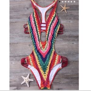 Colorful One Piece Swimsuit
